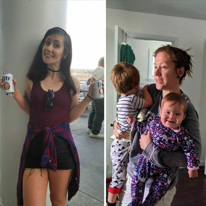 30 Parents Before And After Having Kids.