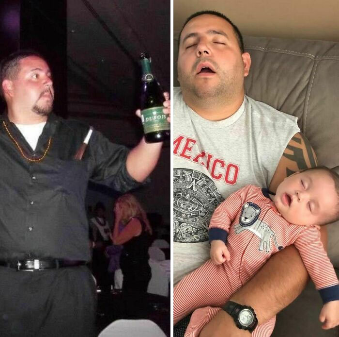 30 Parents Before And After Having Kids.