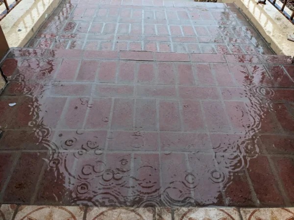 “Hired a guy to redo my porch and asked him to make sure the top level drains well”