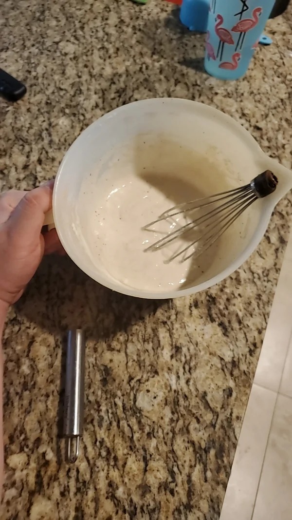“I was stirring pancake batter and my wisk broke off and put rust in my batter.”