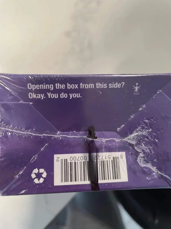 On the bottom of a cookie box.