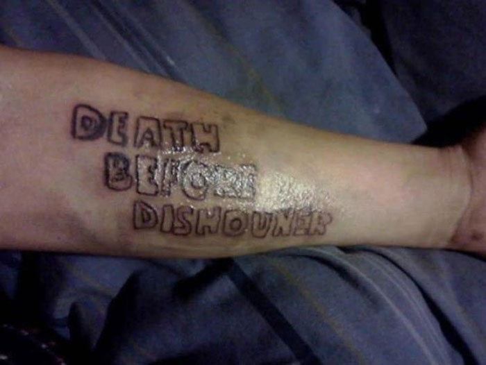 Really Bad Tattoos - self deprecating tattoo -