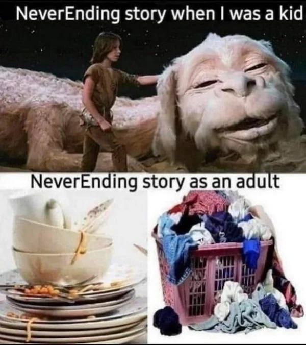 spicy and NSFW memes tantric tuesday - film never ending story - Never Ending story when I was a kid Never Ending story as an adult Ppi