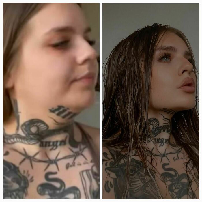 If not for the tattoos you wouldn't know they were the same. 