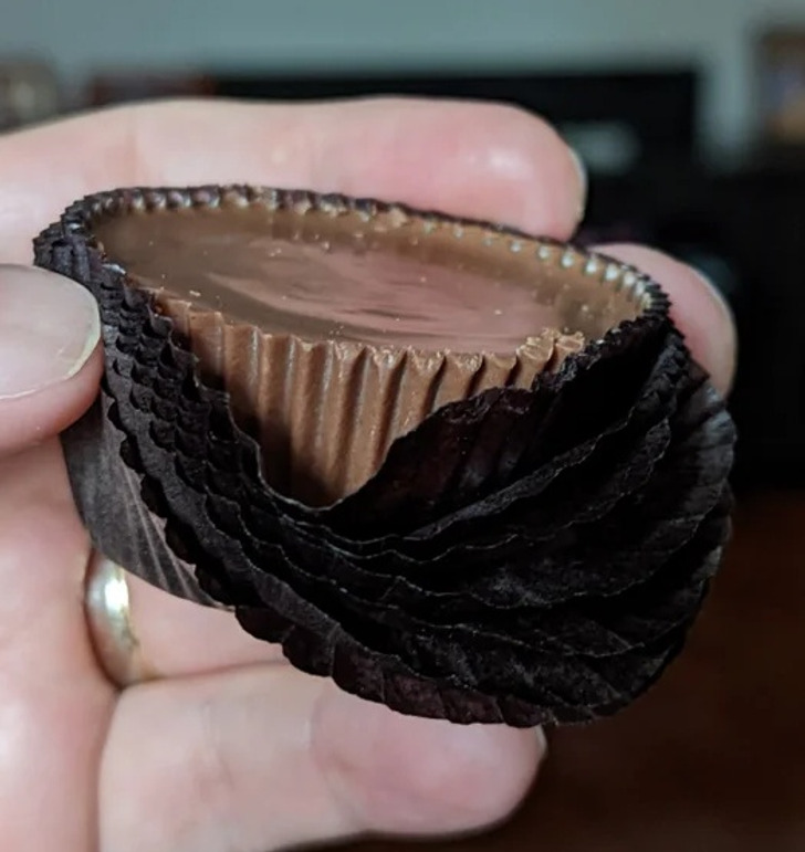 “My big Reese’s Cup had 7 wrappers on it.”
