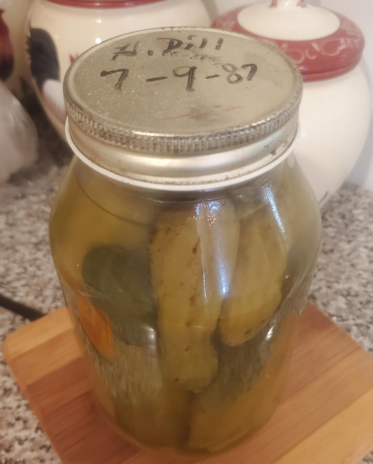 ’’We found an unopened jar of pickles from 1987.’’