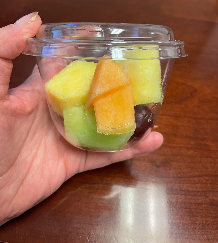 Paid $4.50 For This Small Fruit Cup.