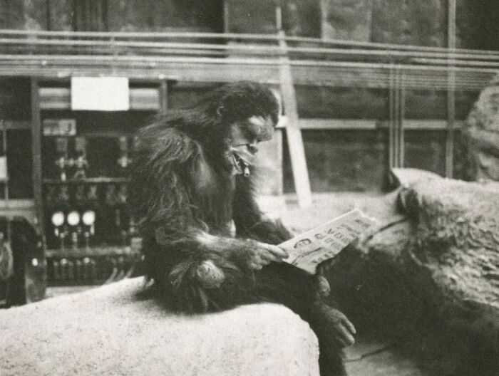Relaxing Between Takes On '2001: A Space Odyssey.'