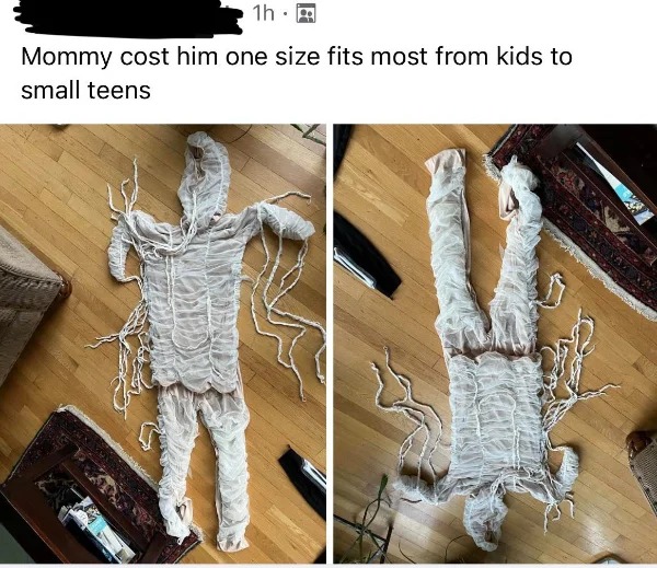Mommy cost him one size fits most from kids to small teens