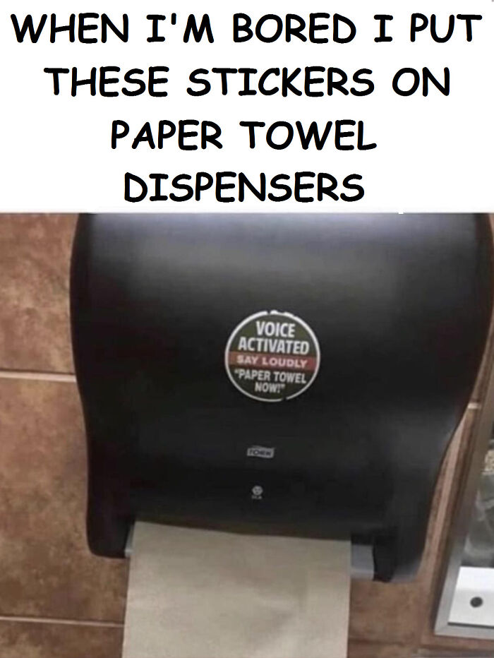 Funny vandalism - voice activated towel dispenser - When