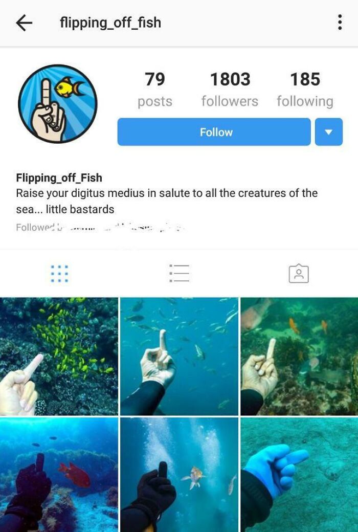 Cringe People Who Think They're Cool - ng Flipping_off_Fish Raise your digitus medius in salute to all the creatures of the sea... little bastards ed Jos