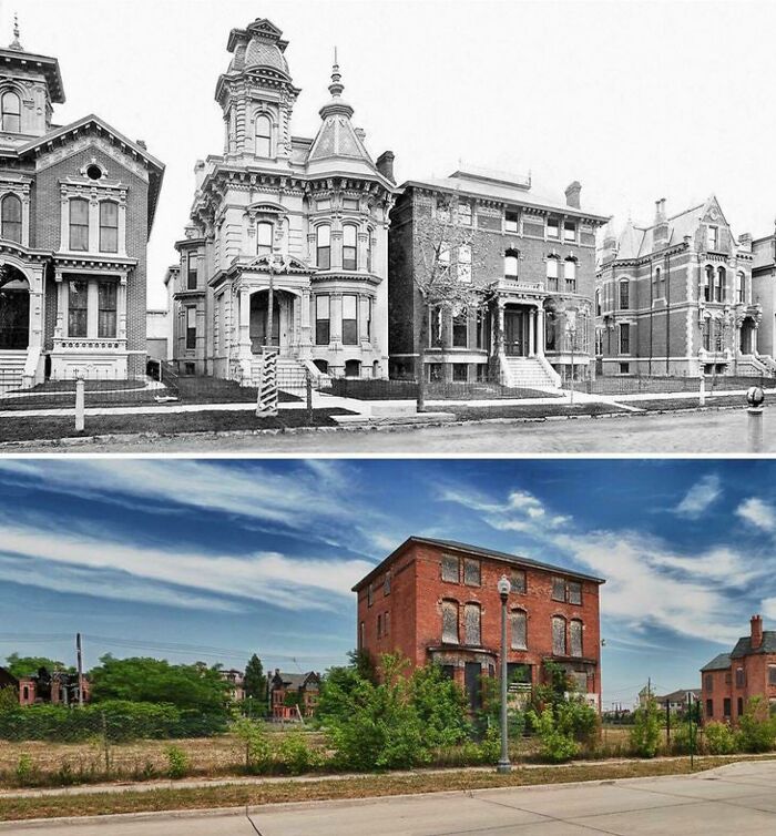 Detroit, Michigan In 1882 And 2017