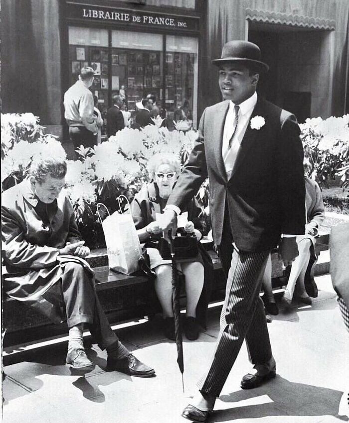Cassius Clay (Muhammad Ali) On A Walk In New York, 1963