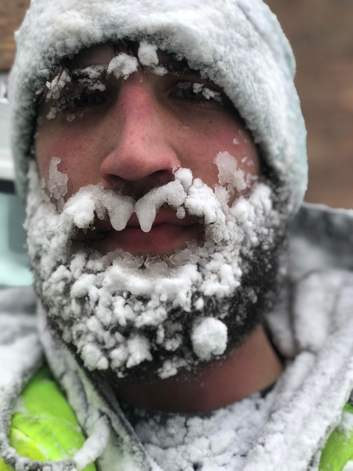 ’’I grew a beard to keep my face warm this winter...’’