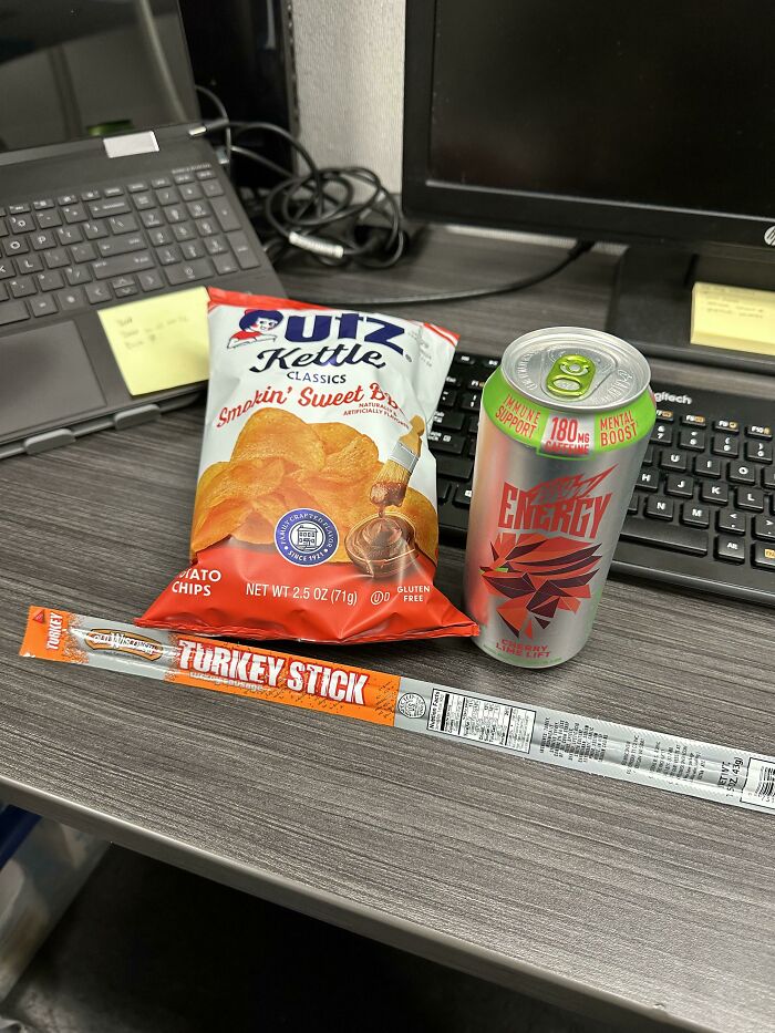 My Lonely Thanksgiving Dinner At Work. At Least I Got Turkey And Potatoes…