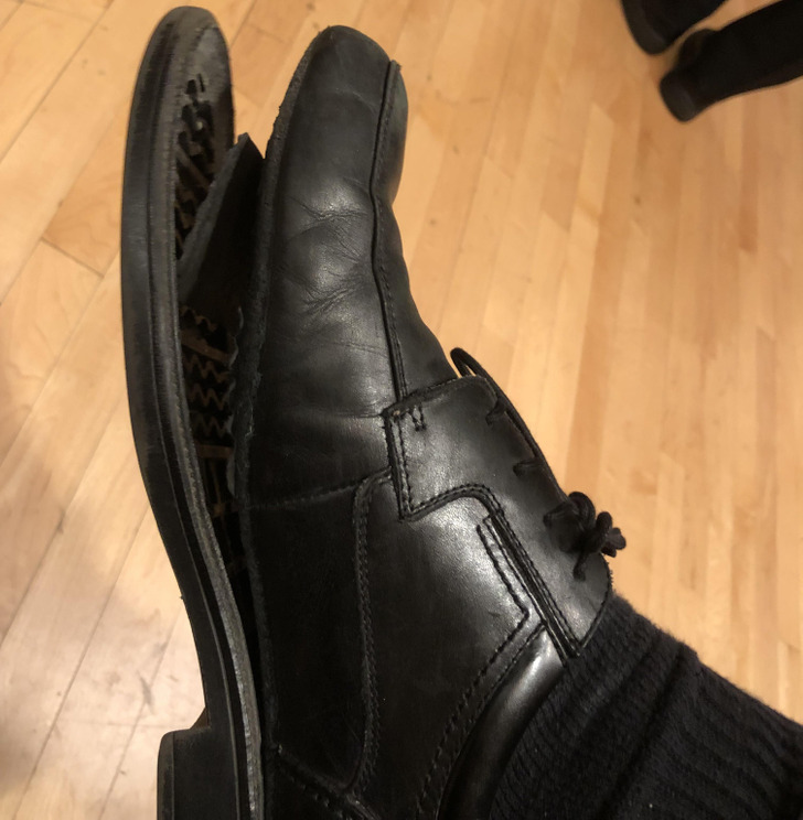 ’’My dress shoe split during the middle of a band concert.’’