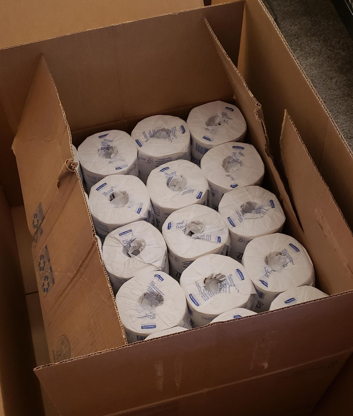 “Instead of my Christmas gift, Amazon delivered an industrial supply of single-ply toilet paper.”