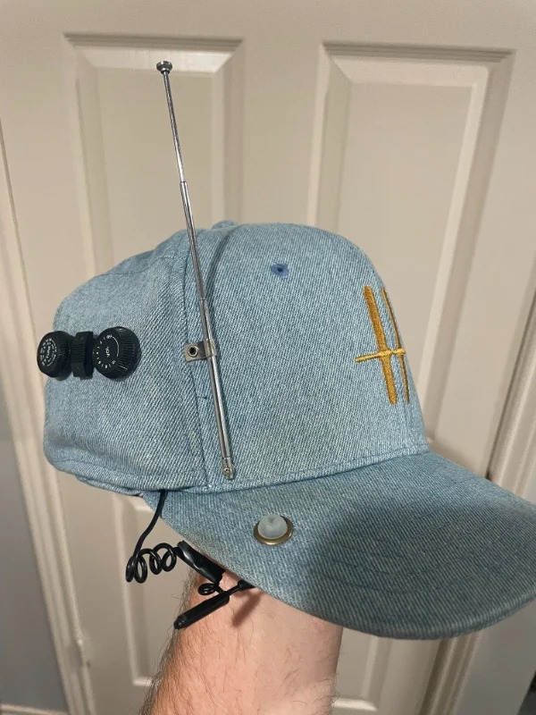 “Today I found a hat with an AM/FM radio in it inside an antique store.”