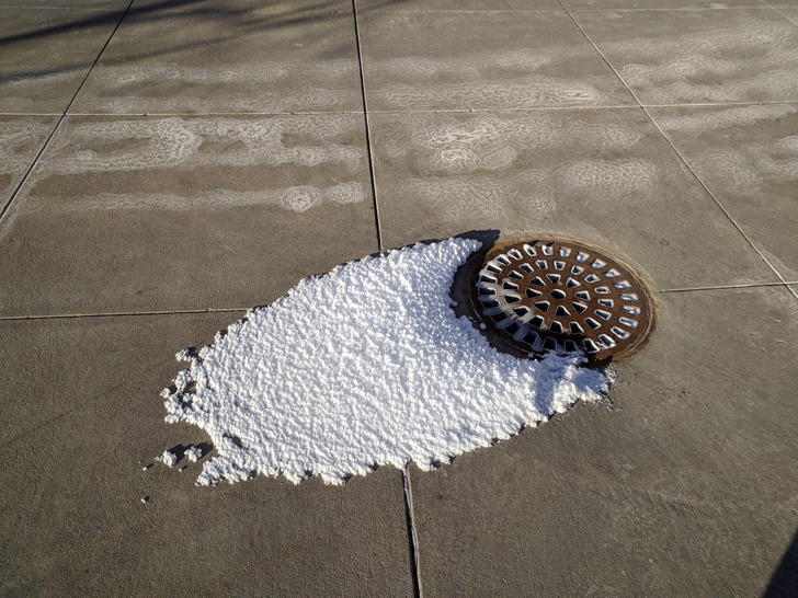 “It’s so cold that the steam from the sewer grate turns into snow.”