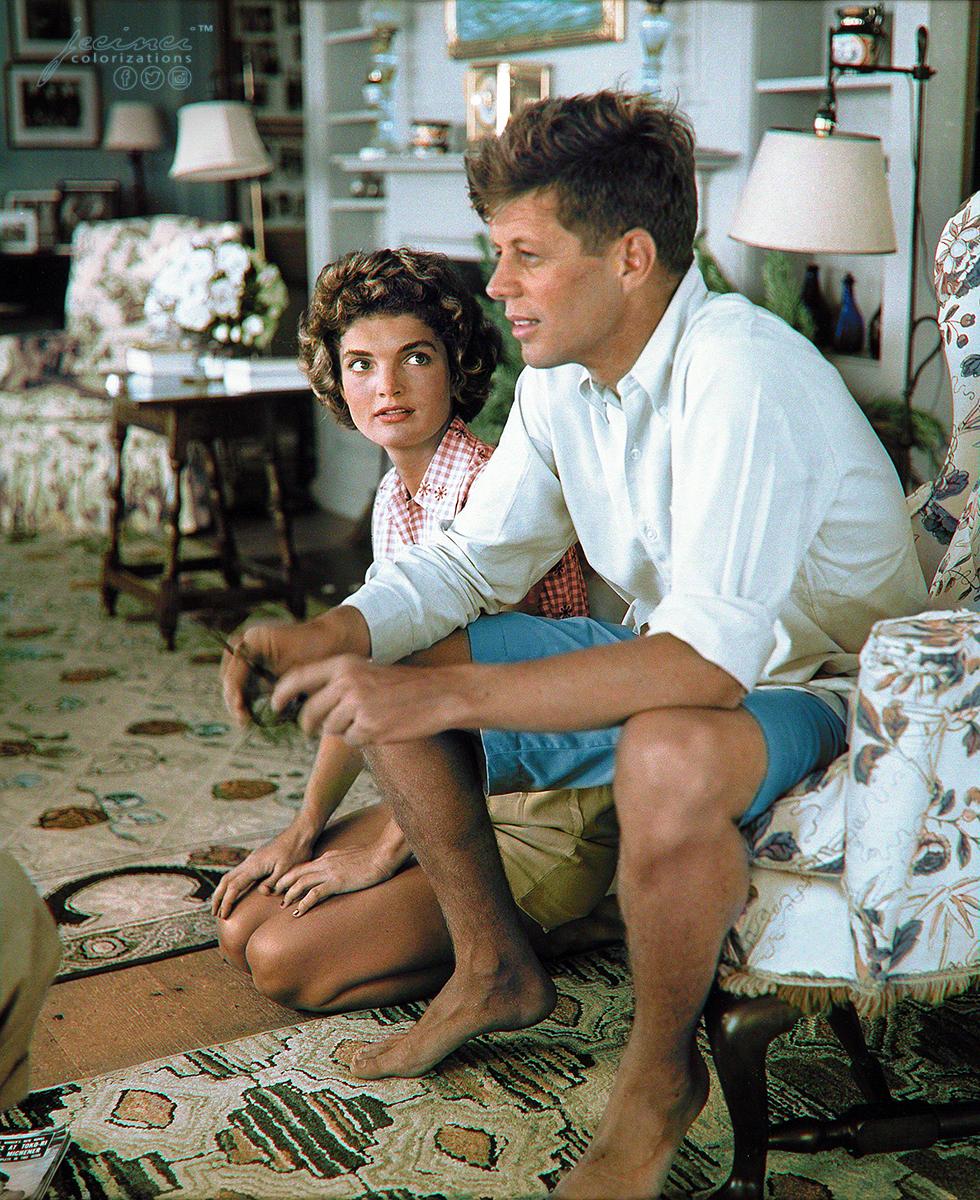 Newly engaged John F. Kennedy & Jacqueline Bouvier – Cape Cod, July 4th 1953