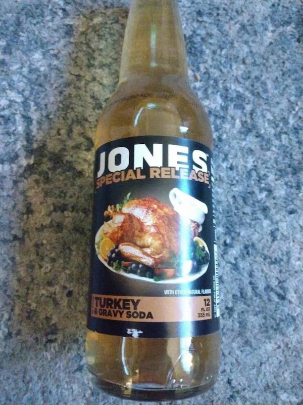 cursed pics - drink - Special Release Turkey Gravy Soda With Otheratural Flas 12 Flot 355 ml Nic