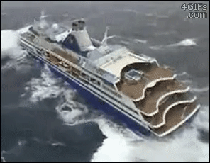cursed pics - cruise ship funny gif - 4GIFS .com