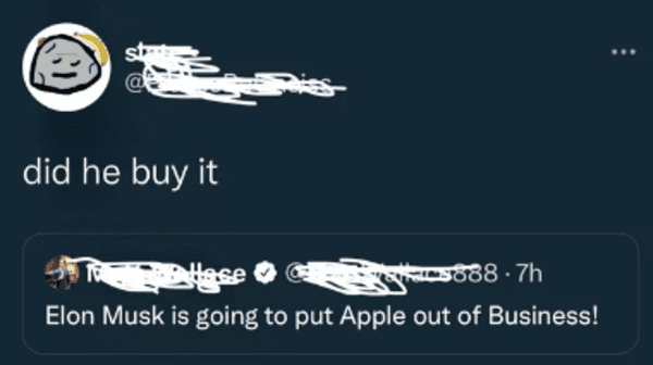savage comments - website - did he buy it 3888.7h Elon Musk is going to put Apple out of Business!