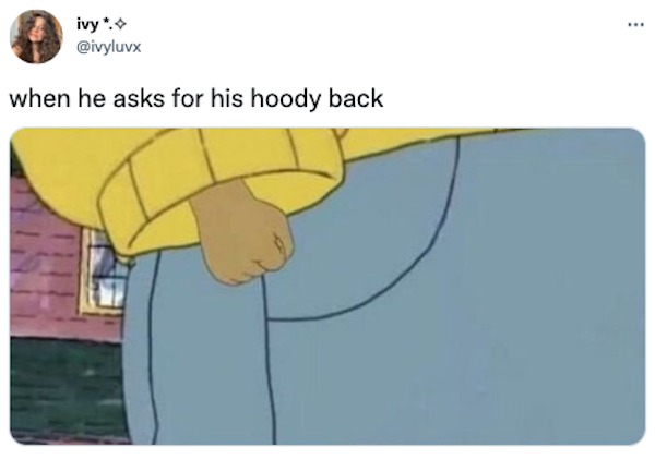 savage tweets - kenny pickett arthur meme - ivy . when he asks for his hoody back