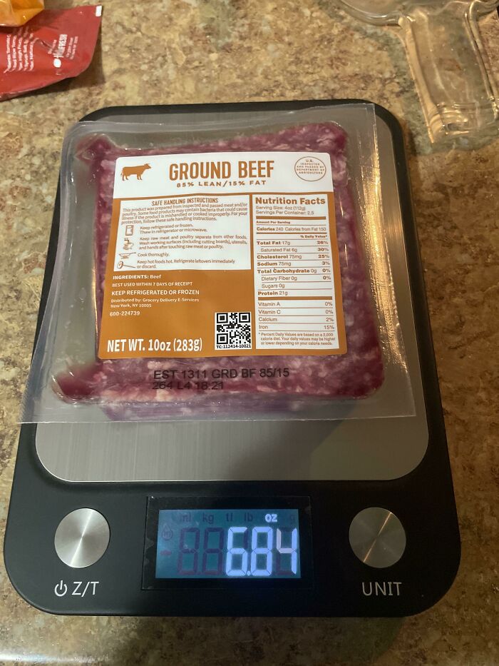 things getting smaller inflation - Meal kit - UzT Ground Beef 85% Lean15% Fat Safe Handling Instructions This product was prepared from inspected and passed meat andor bacteria that could cause poultry some food products may con of the product is mishande