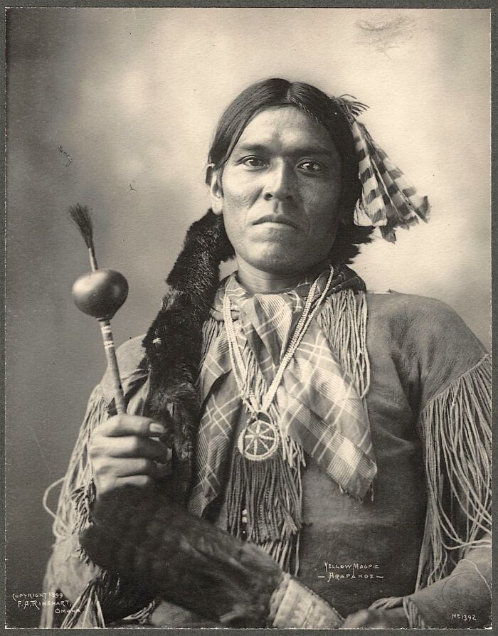 historical photographs - yellow magpie, arapahoe - Opyright 1899 Farine Inshart, Omaha Yellow Magpie Arapaho 1OXL N1392