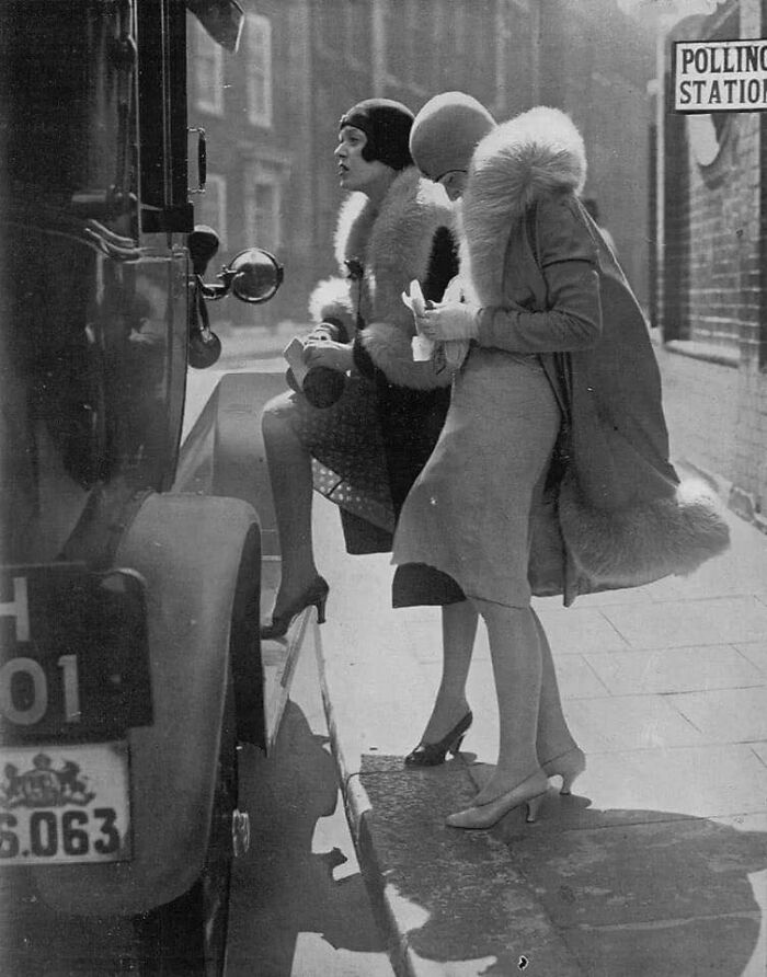Two Ladies Leaving A Polling Station, London, 1929