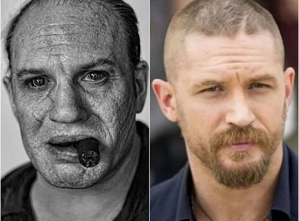 Actors before and after make up - tom hardy al capone vieux
