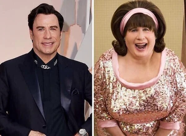 Actors before and after make up - john travolta hairspray