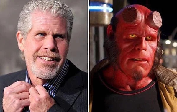 Actors before and after make up - hellboy 2