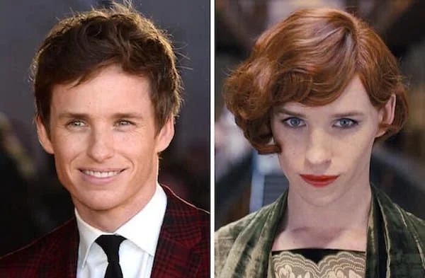 Actors before and after make up - eddie redmayne and park bo gum