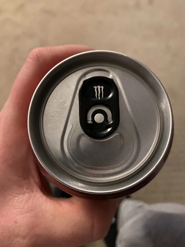 “My beer can has a monster energy tab.”