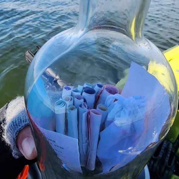 “Message in a Bottle I found floating off of Solomons Island, MD”