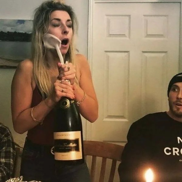 sex memes and dirty pics - champagne to the face
