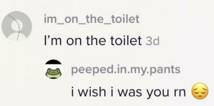 the perfect usernames - design - im_on_the_toilet I'm on the toilet 3d peeped.in.my.pants i wish i was you rn