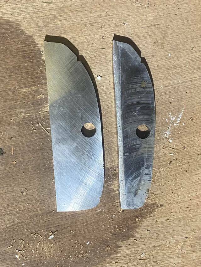 "Rotary shear blades: approx. 3 months in service."