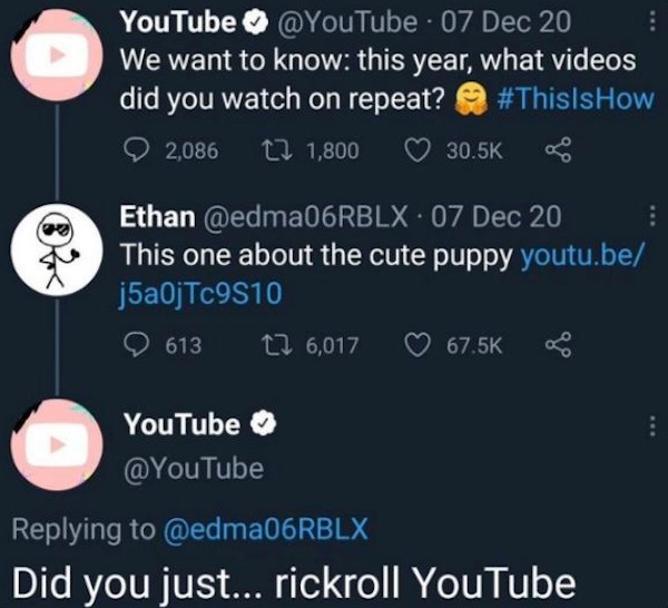 Internet Responses - We want to know this year, what videos did you watch on repeat?