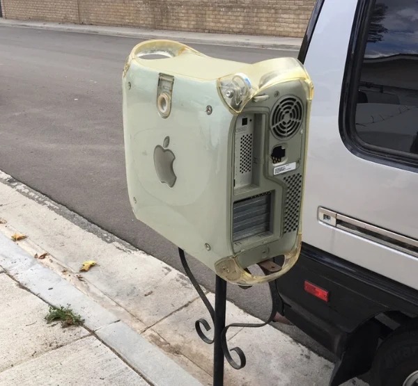 “This mailbox on my street is an old Mac.”