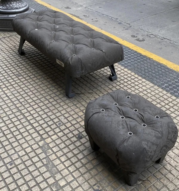 “These street benches in Buenos Aires are made of cement.”