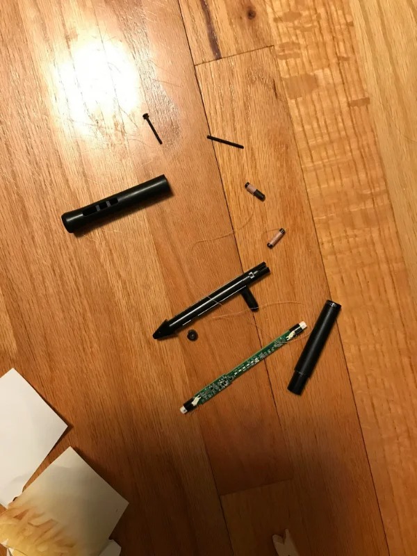 “My toddler found my cintiq pen and COMPLETELY took it apart.”