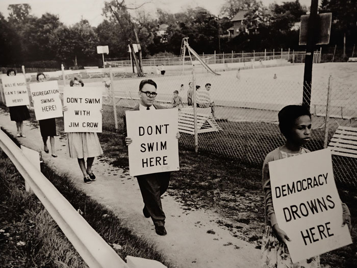 Activists Picketing Outside Of A Segregated Swimming Pool, Ohio 1960s