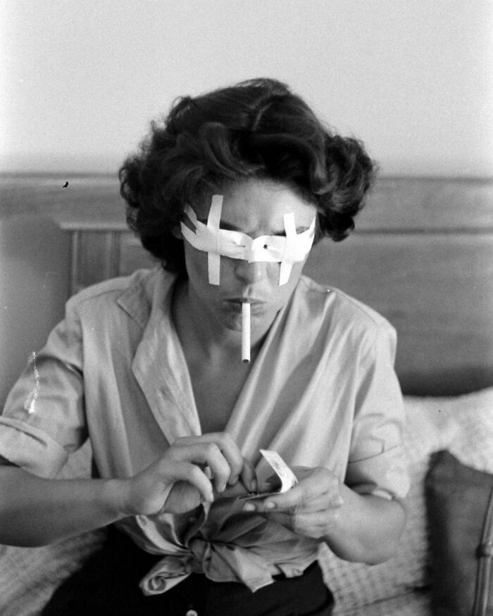 Anne Bancroft Preparing For Her Role In The Stage Production Of The Miracle Worker, 1959. Bancroft Reprised The Role In The 1962 Film Adaptation, Which Earned Her An Oscar For Best Actress.