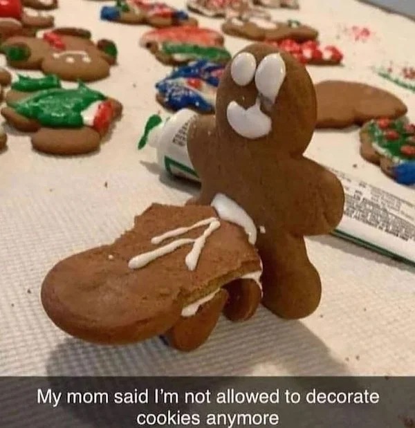 gingerbread - My mom said I'm not allowed to decorate cookies anymore