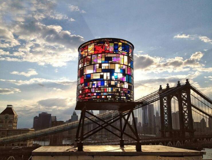 awesome pics and cool thigns - stained glass water tower - Viv