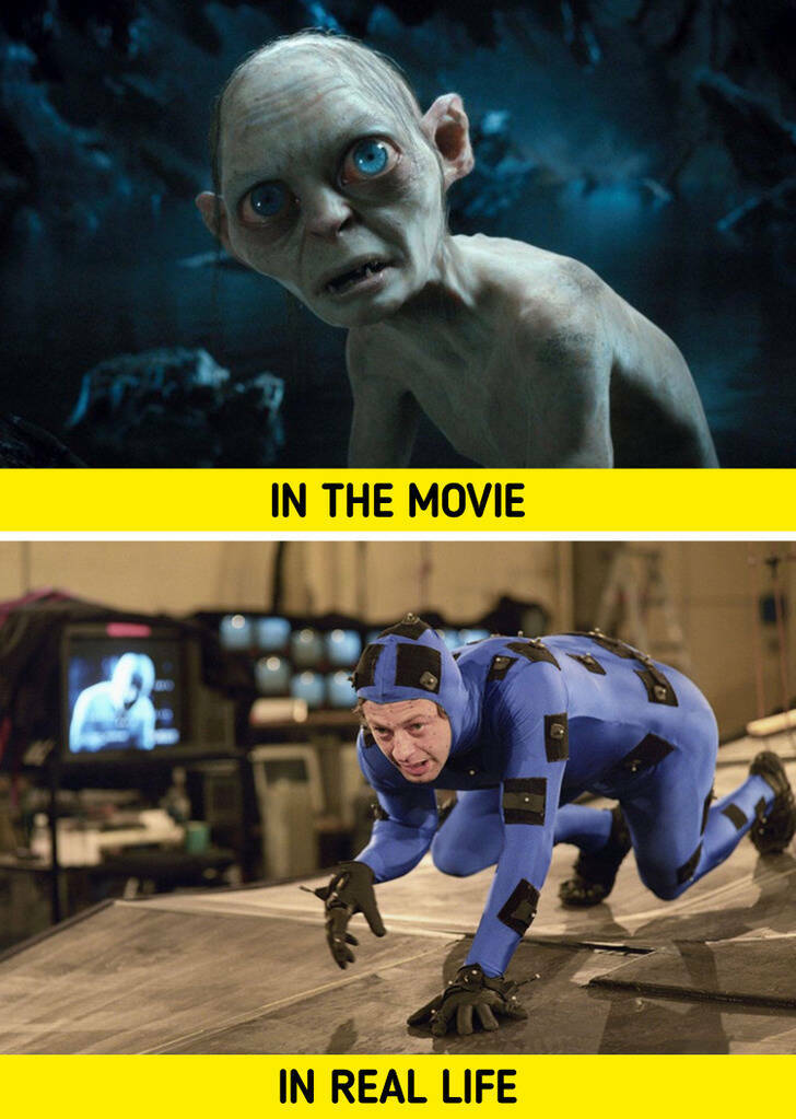 Behind-The-Scenes Photos - gollum motion capture - In The Movie In Real Life
