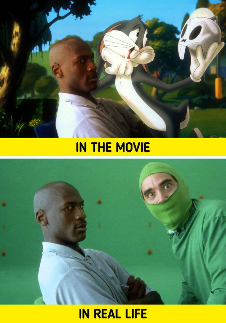 Behind-The-Scenes Photos - bugs bunny space jam - In The Movie In Real Life